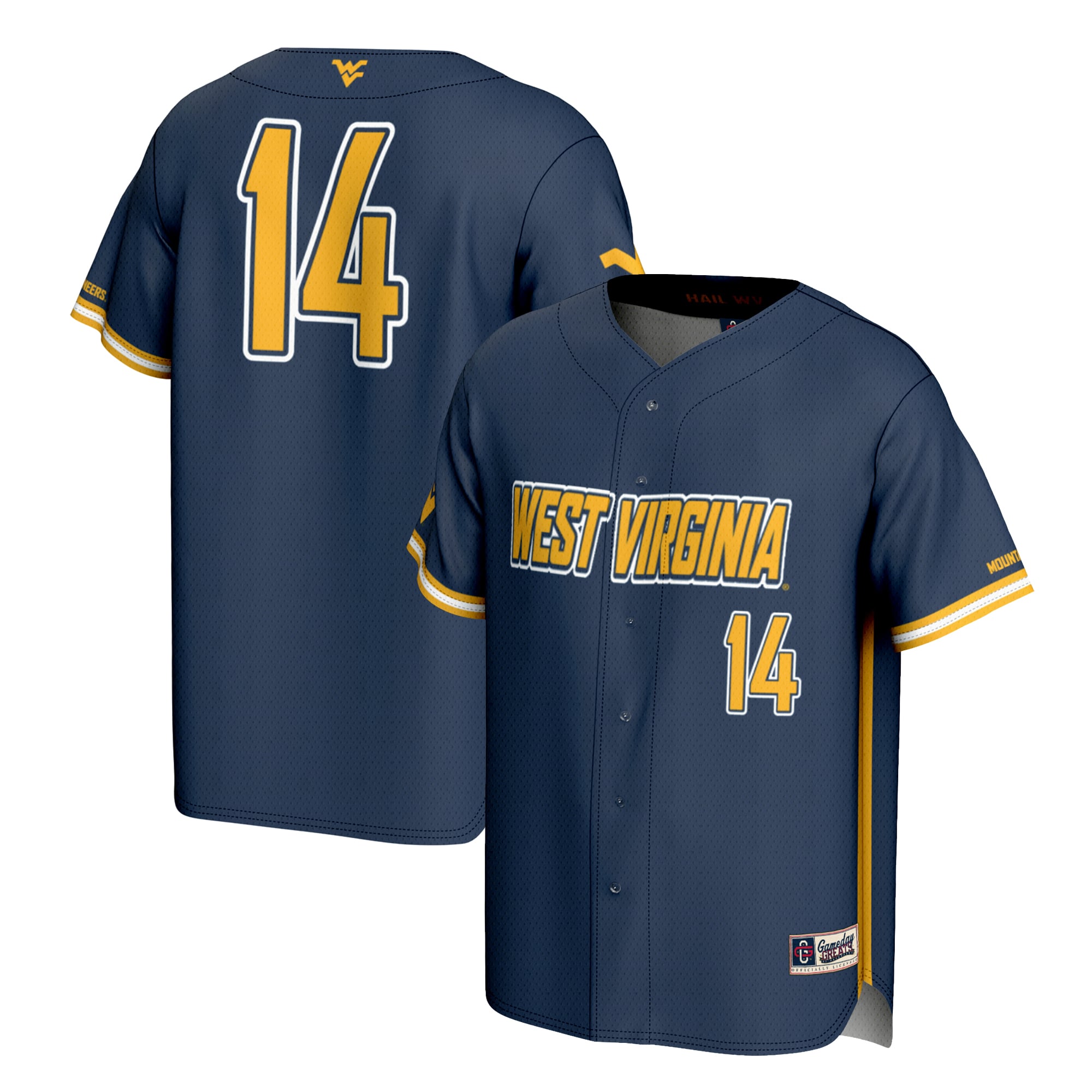 Youth West Virginia Mountaineers Navy Lightweight Jersey C - West Virginia Mountaineers Jersey