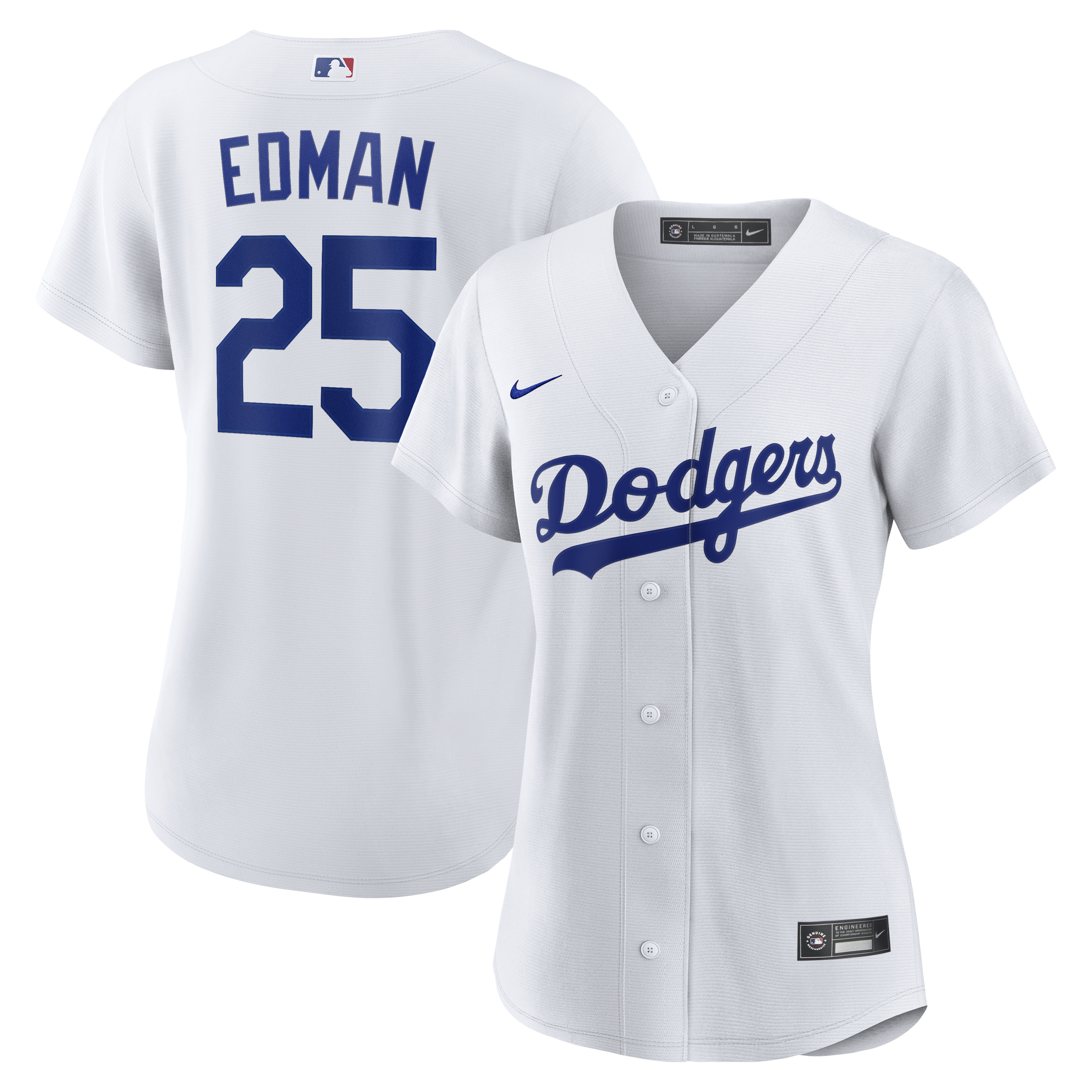 Youth Tommy Edman Los Angeles Dodgers White Home Jersey Pl - Los Angeles Dodgers Jersey