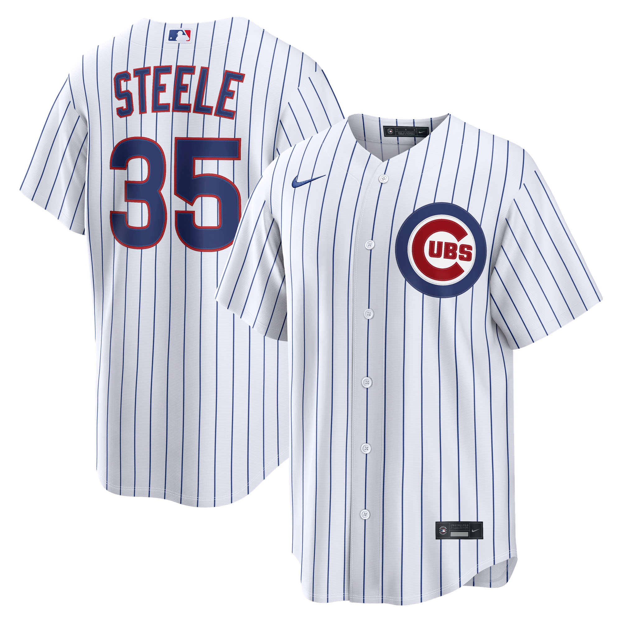 Youth Justin Steele Chicago Cubs White Home Jersey Player  - Chicago Cubs Jersey
