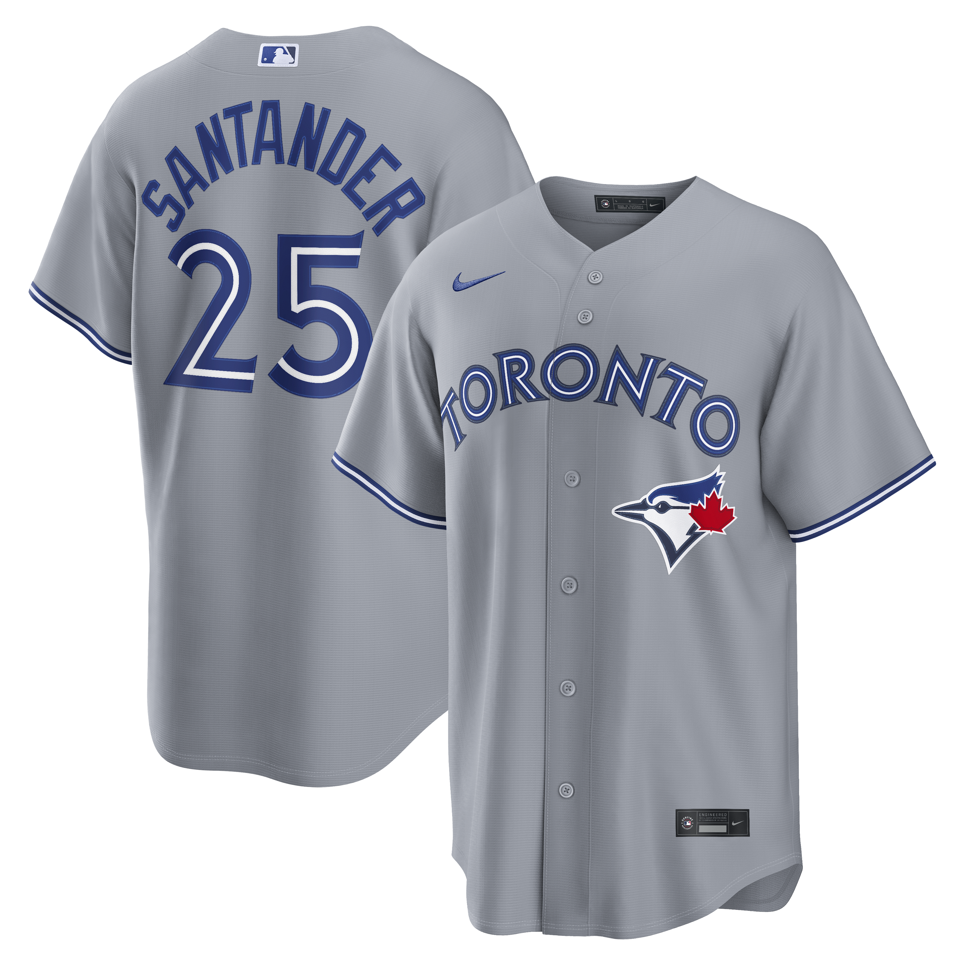 Men's Anthony Santander Toronto Blue Jays Gray Road Jersey - Toronto Blue Jays Jersey