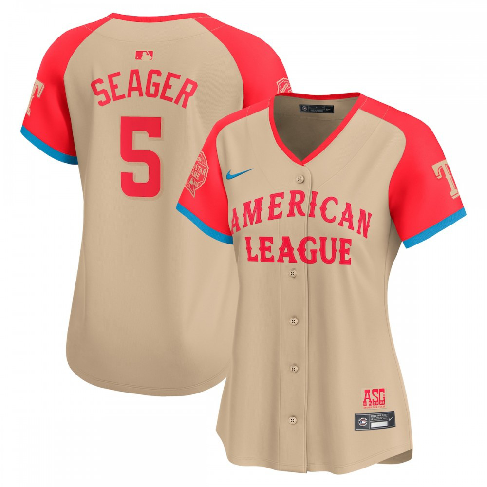 Men's Corey Seager All Star 2024 Cream All Star Player Jer - All Star Jersey