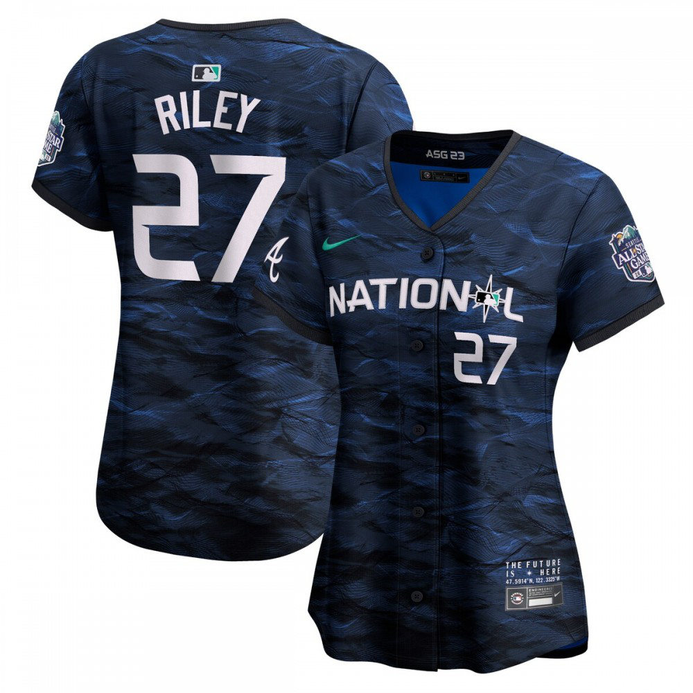 Youth Austin Riley National League 2023 Royal All Star Jer - National League Jersey