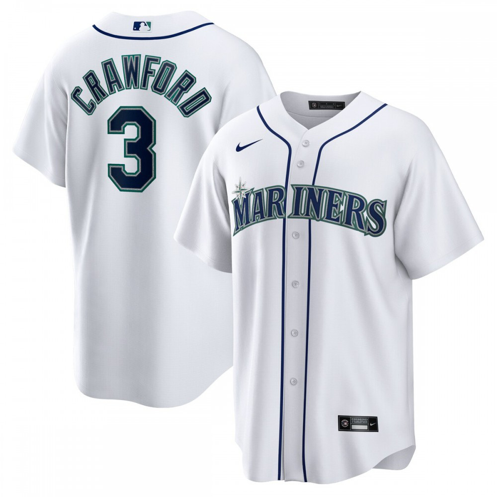 Youth JP Crawford Seattle Mariners White Home Jersey Set - Seattle Mariners Jersey Set