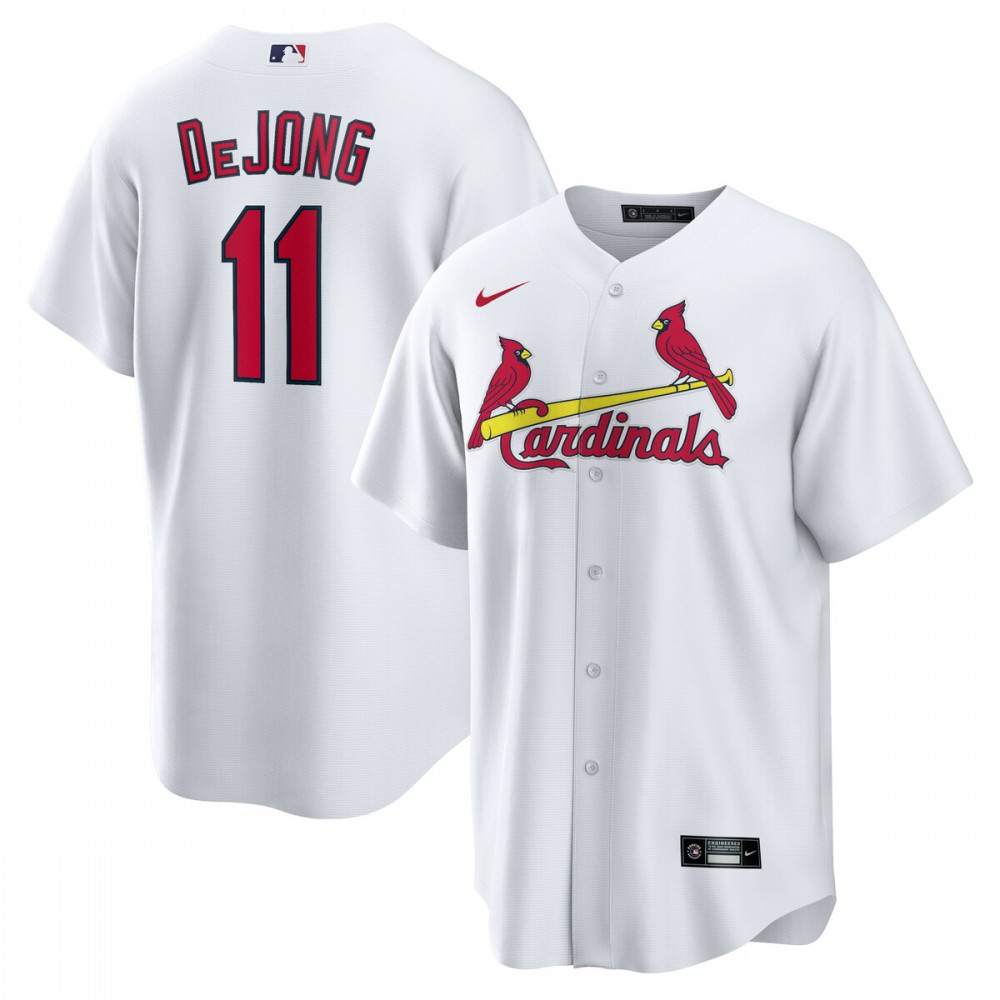 Youth Paul DeJong St. Louis Cardinals White Home Player Je - St. Louis Cardinals Jersey Set