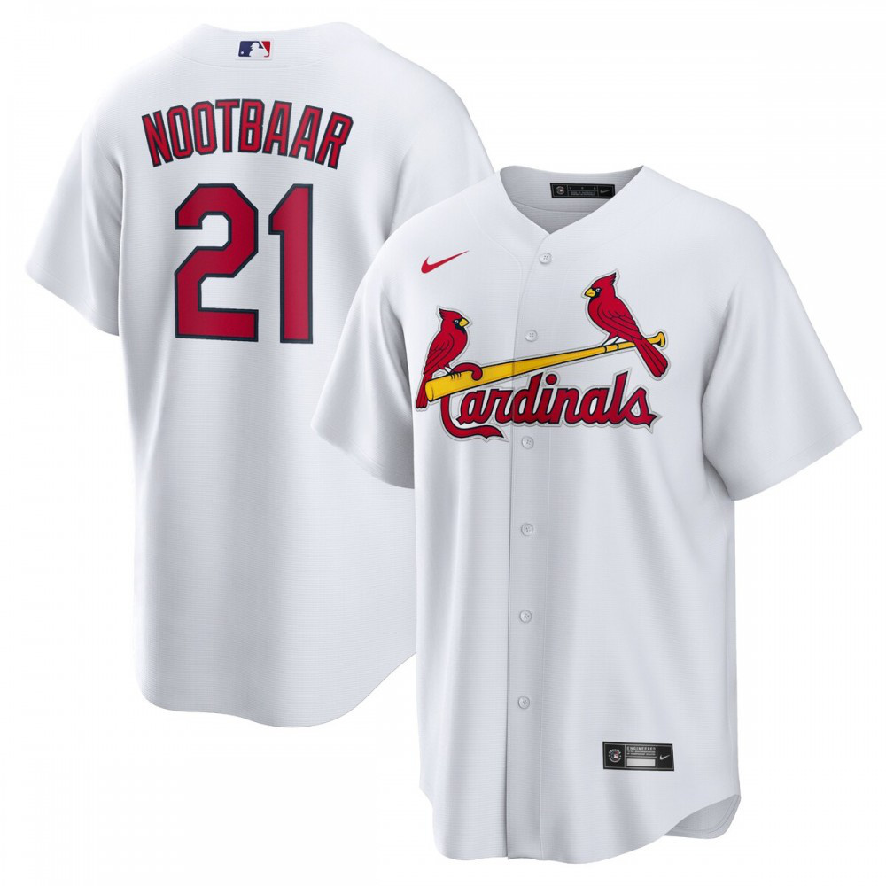 Youth Lars Nootbaar St. Louis Cardinals White Home Jersey  - St. Louis Cardinals Jersey