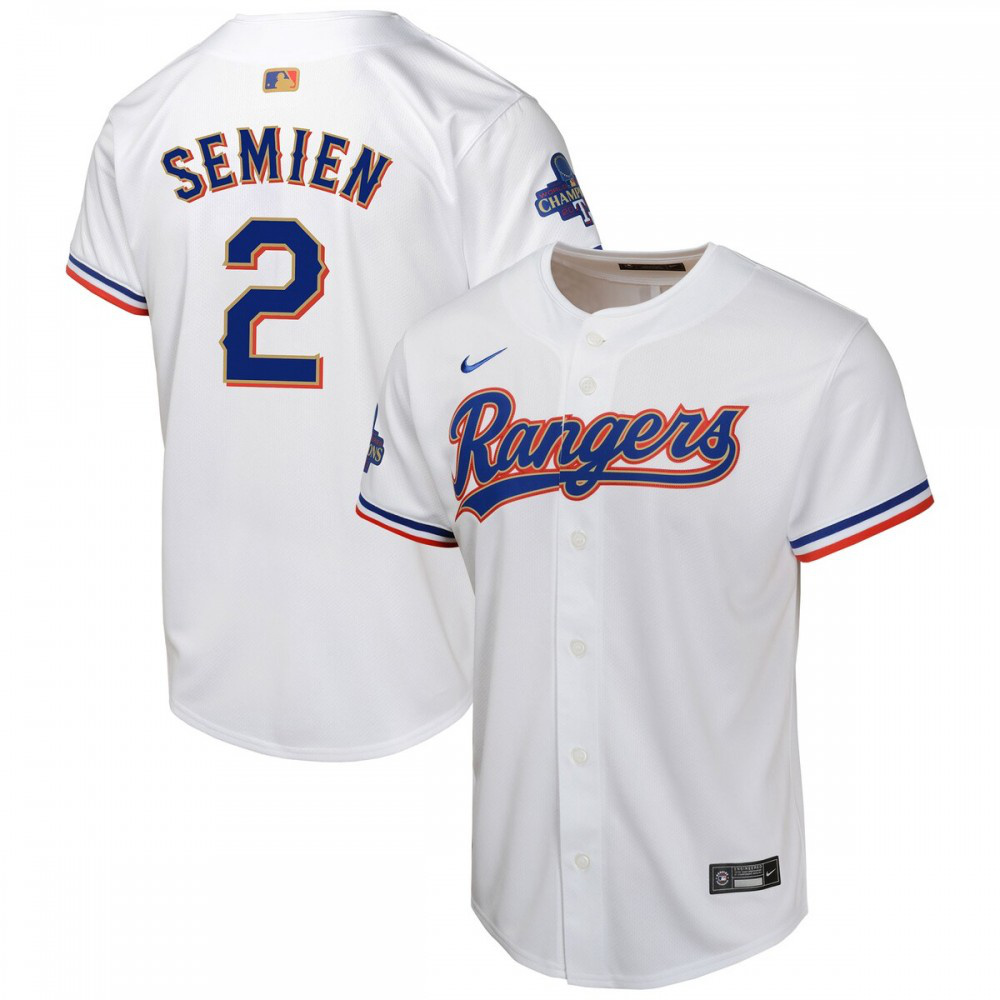 Women's Marcus Semien Texas Rangers 2024 White Player Jers - Texas Rangers Jersey