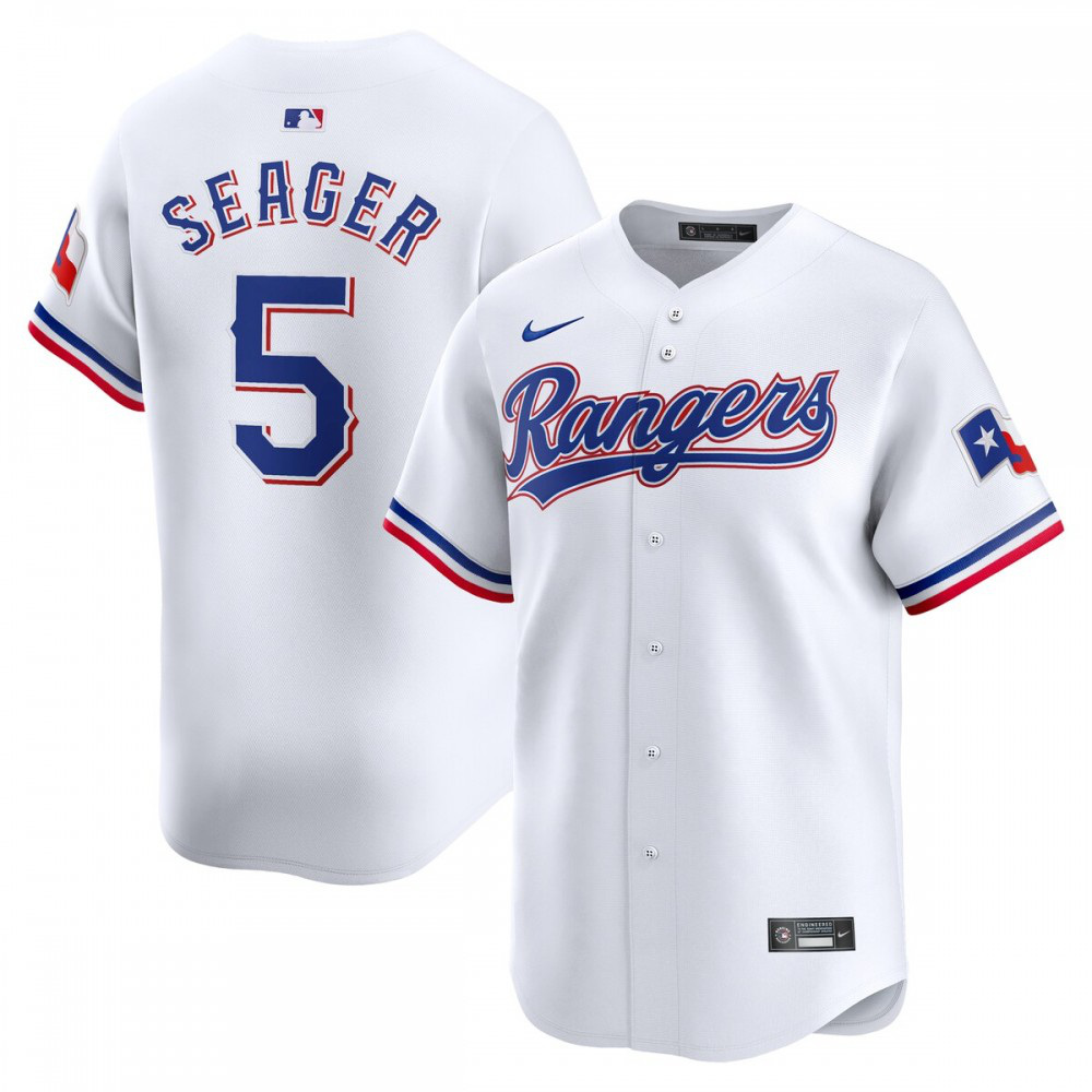 Men's Corey Seager Texas Rangers White Limited Home Jersey - Texas Rangers Jersey