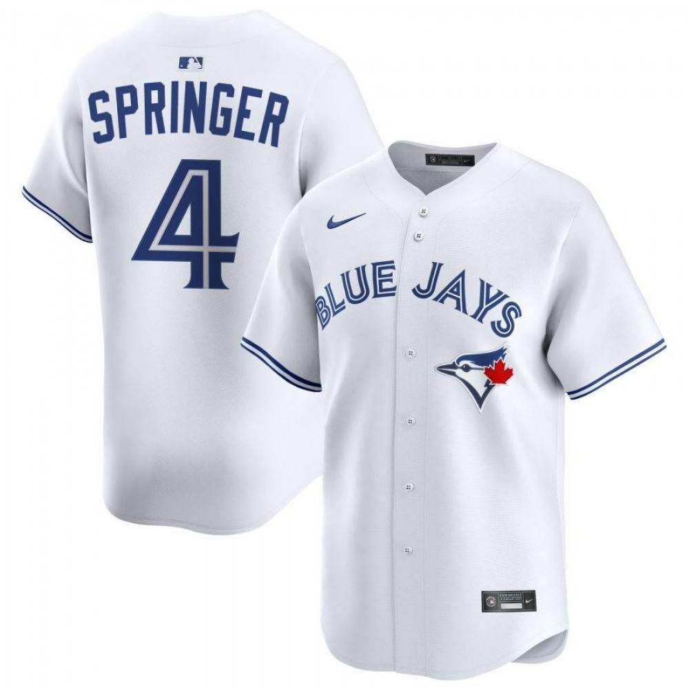 Youth George Springer Toronto Blue Jays White Home Jersey  - Toronto Blue Jays Jersey
