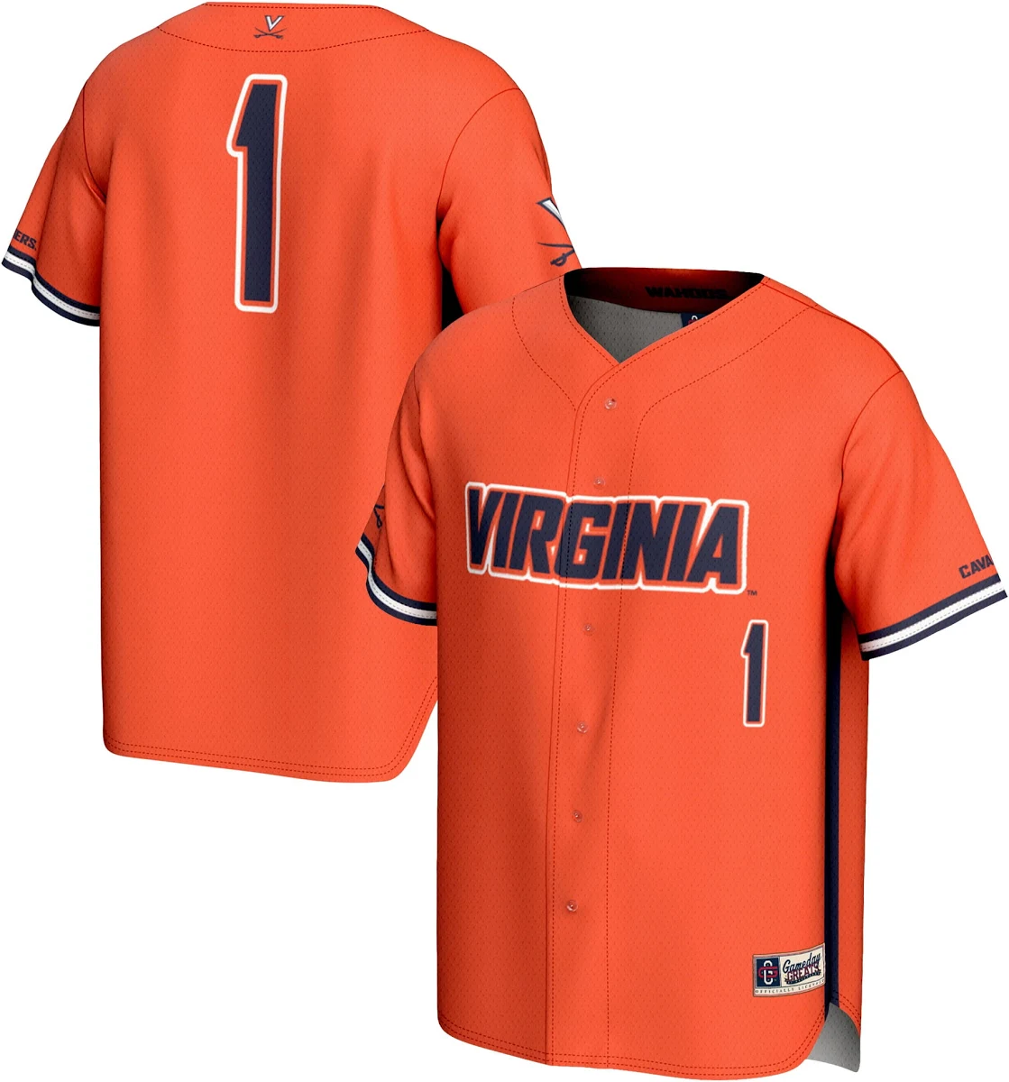 Men's Virginia Cavaliers Orange GameDay Greats Lightweight - Virginia Cavaliers Jersey