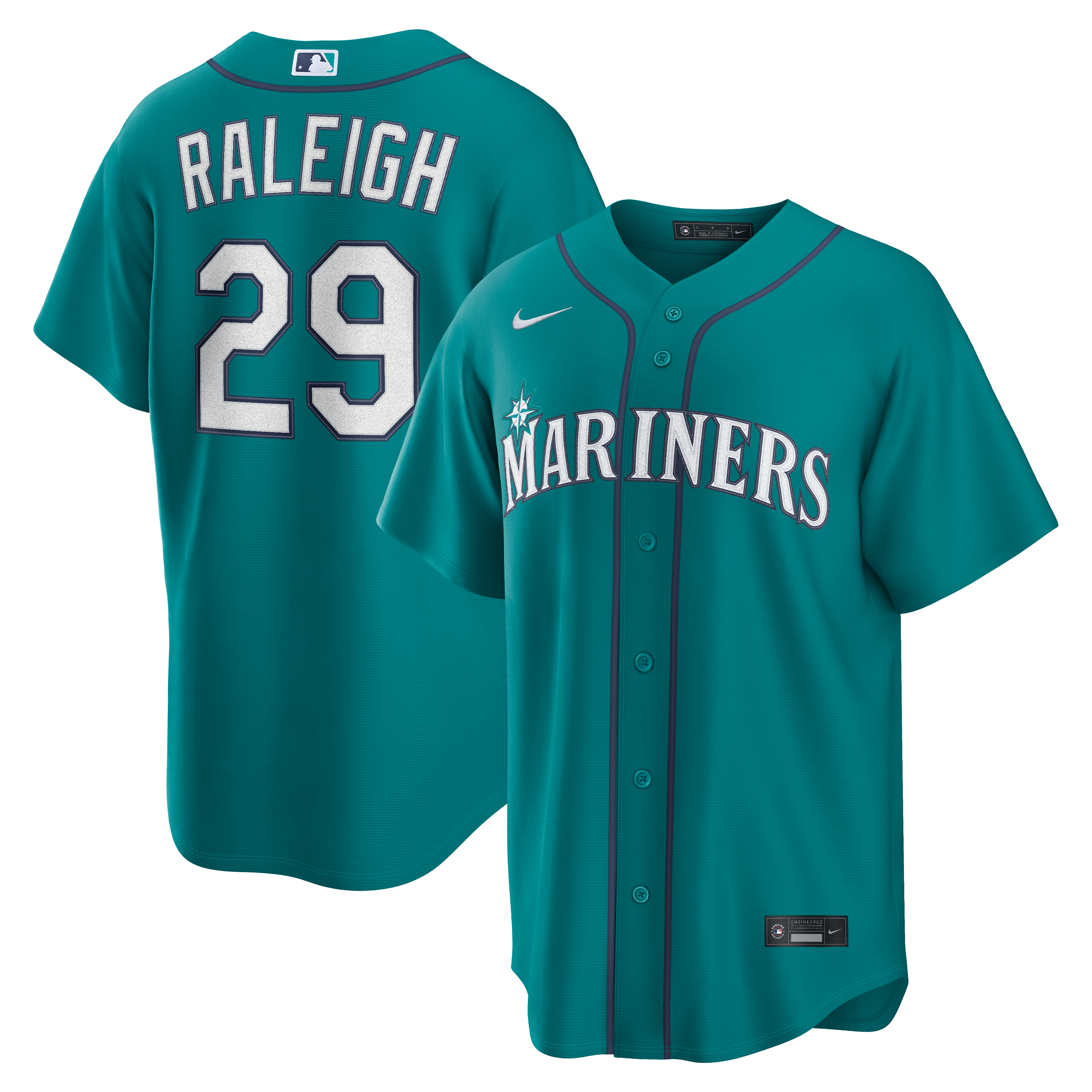 Youth Cal Raleigh Seattle Mariners Teal Alternate Jersey P - Seattle Mariners Jersey