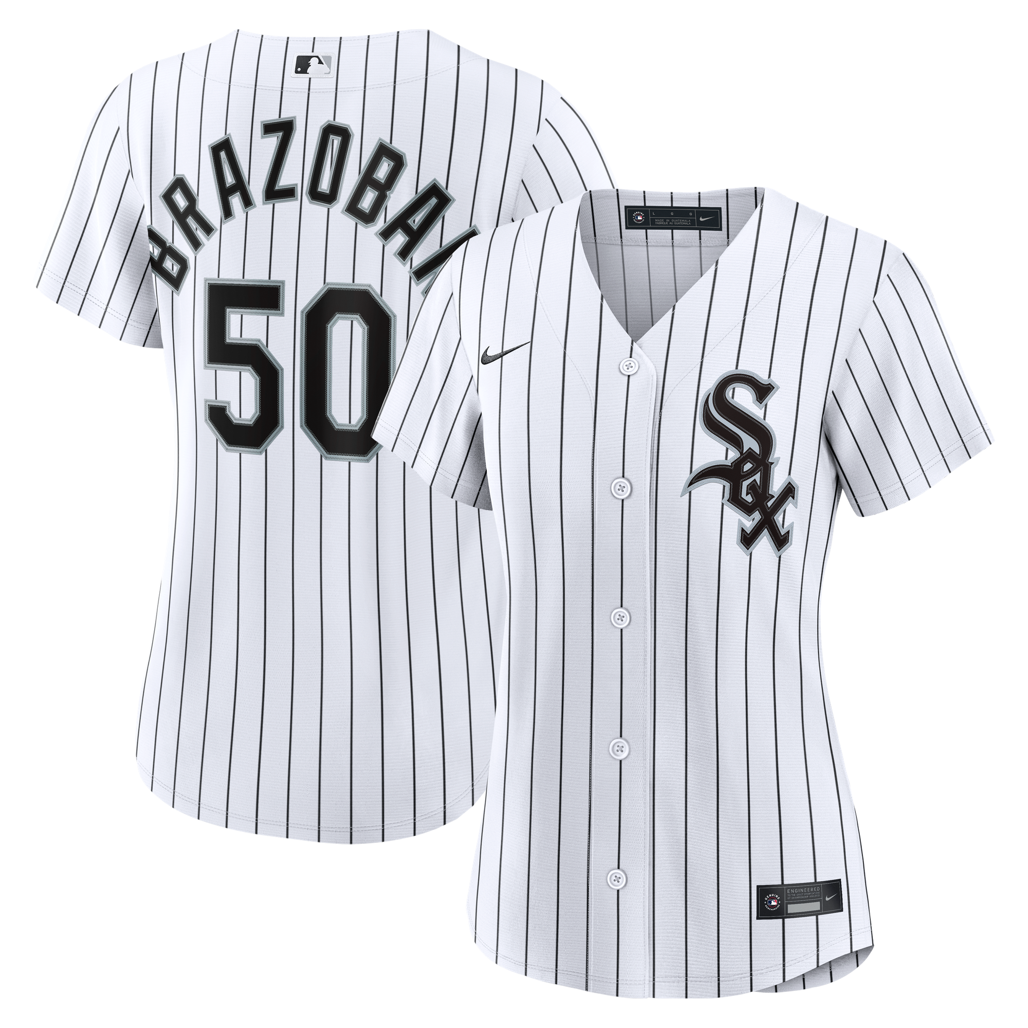 Youth Huascar Brazoban Chicago White Sox White Home Jersey - Chicago White Sox Jersey