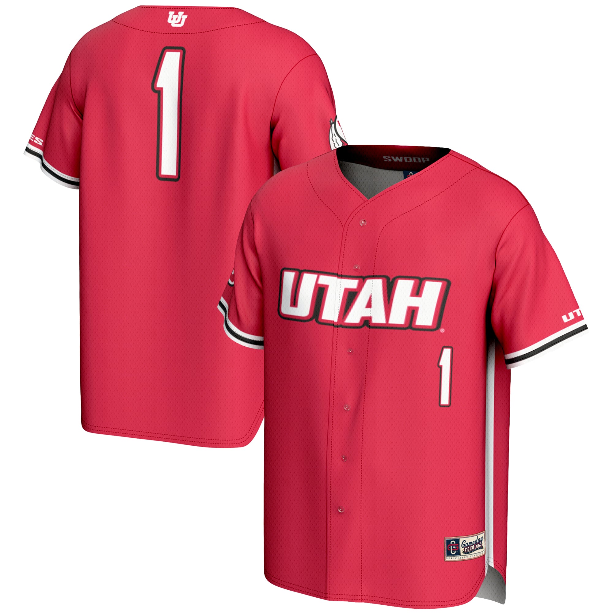 Men's Utah Utes Red Lightweight Jersey Custom Name and Num - Utah Utes Jersey