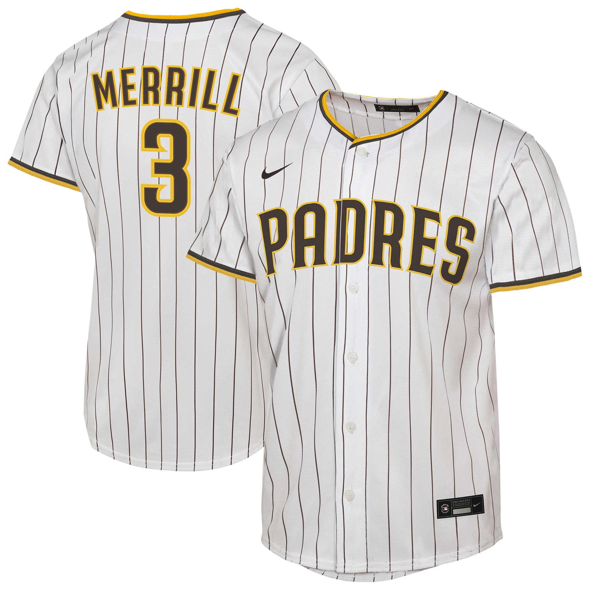 Women's Jackson Merrill San Diego Padres White Home Jersey - San Diego Padres Jersey
