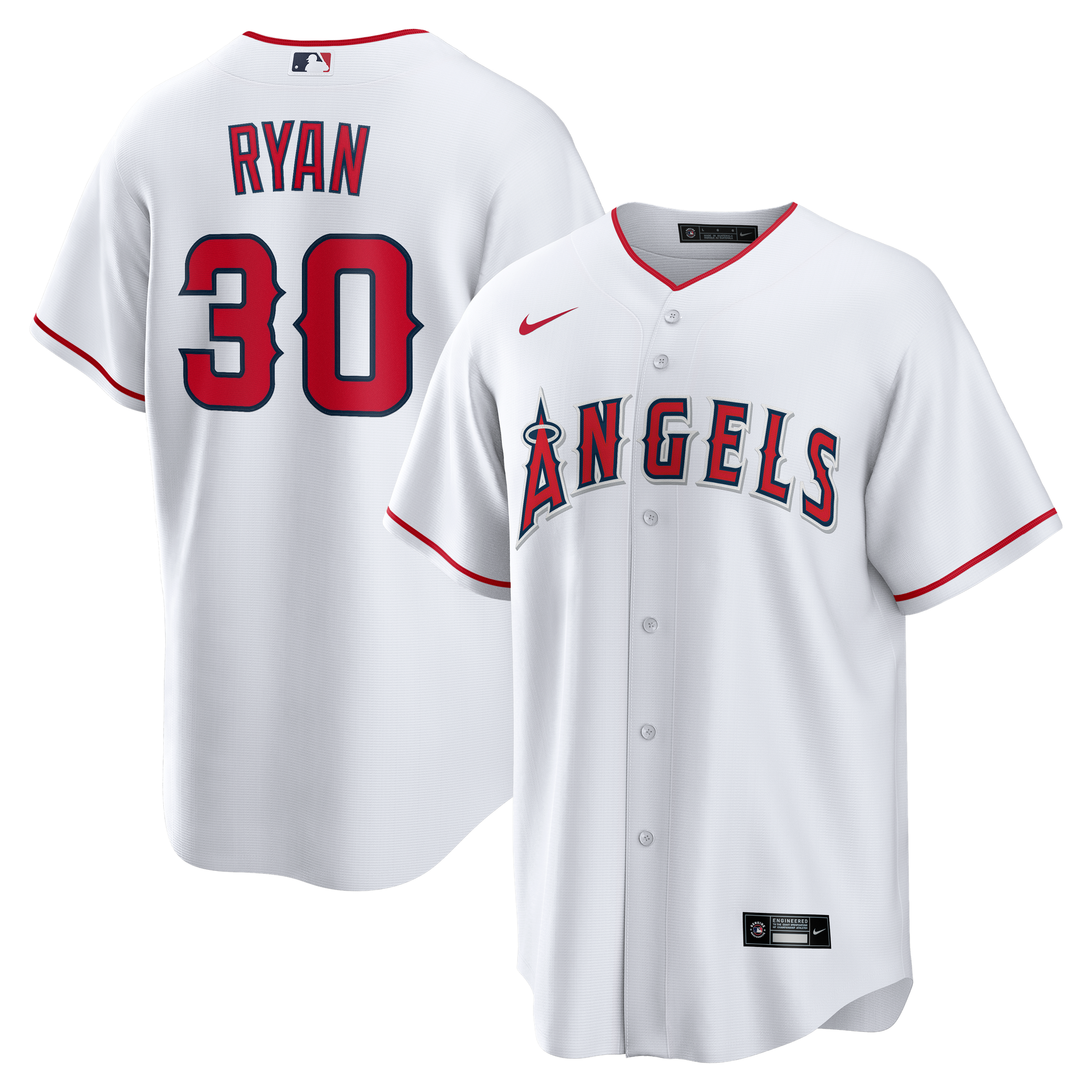 Youth Nolan Ryan Los Angeles Angels White Retired Home Jer - Los Angeles Angels Jersey