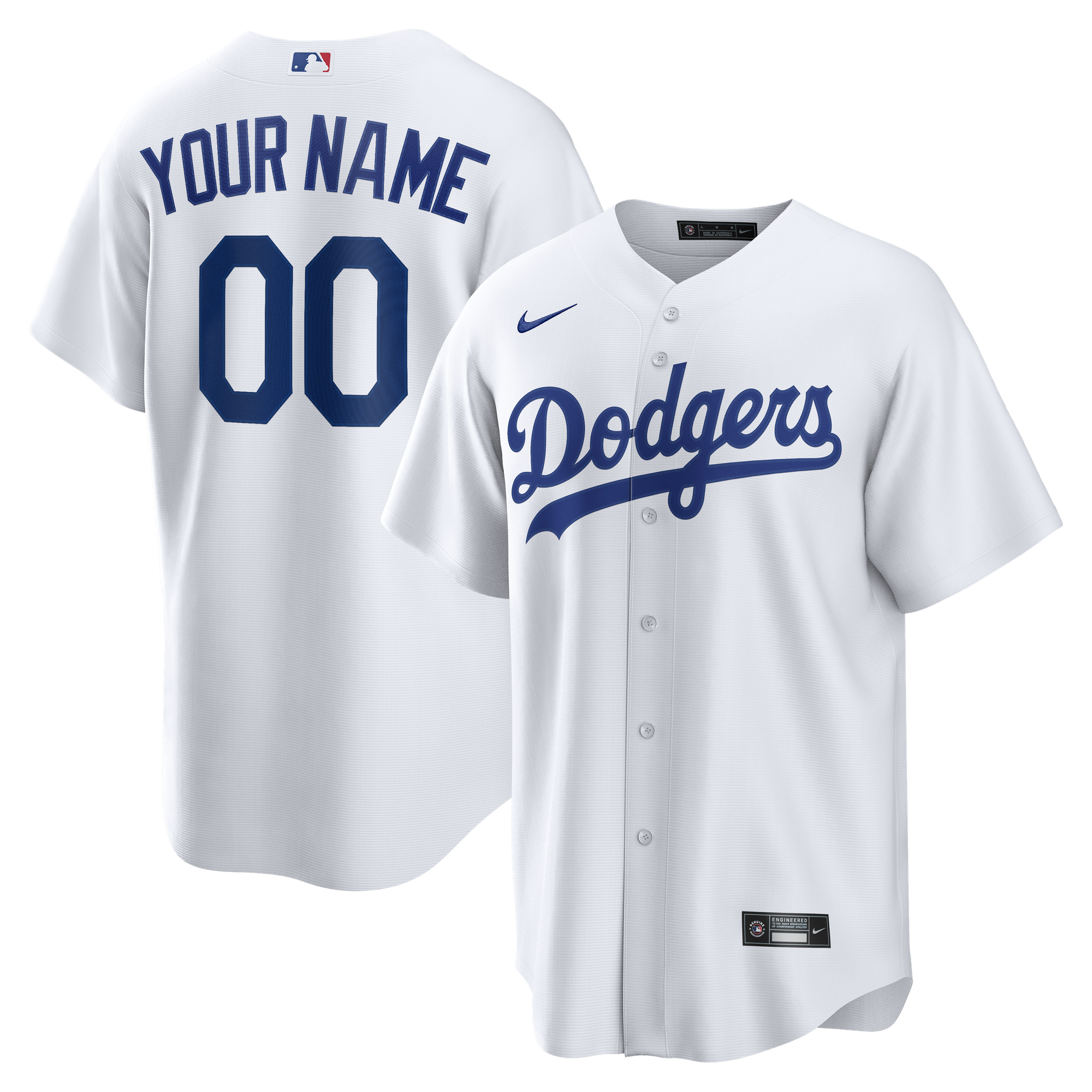 Youth Los Angeles Dodgers White Home Jersey Custom Name an - Los Angeles Dodgers Jersey