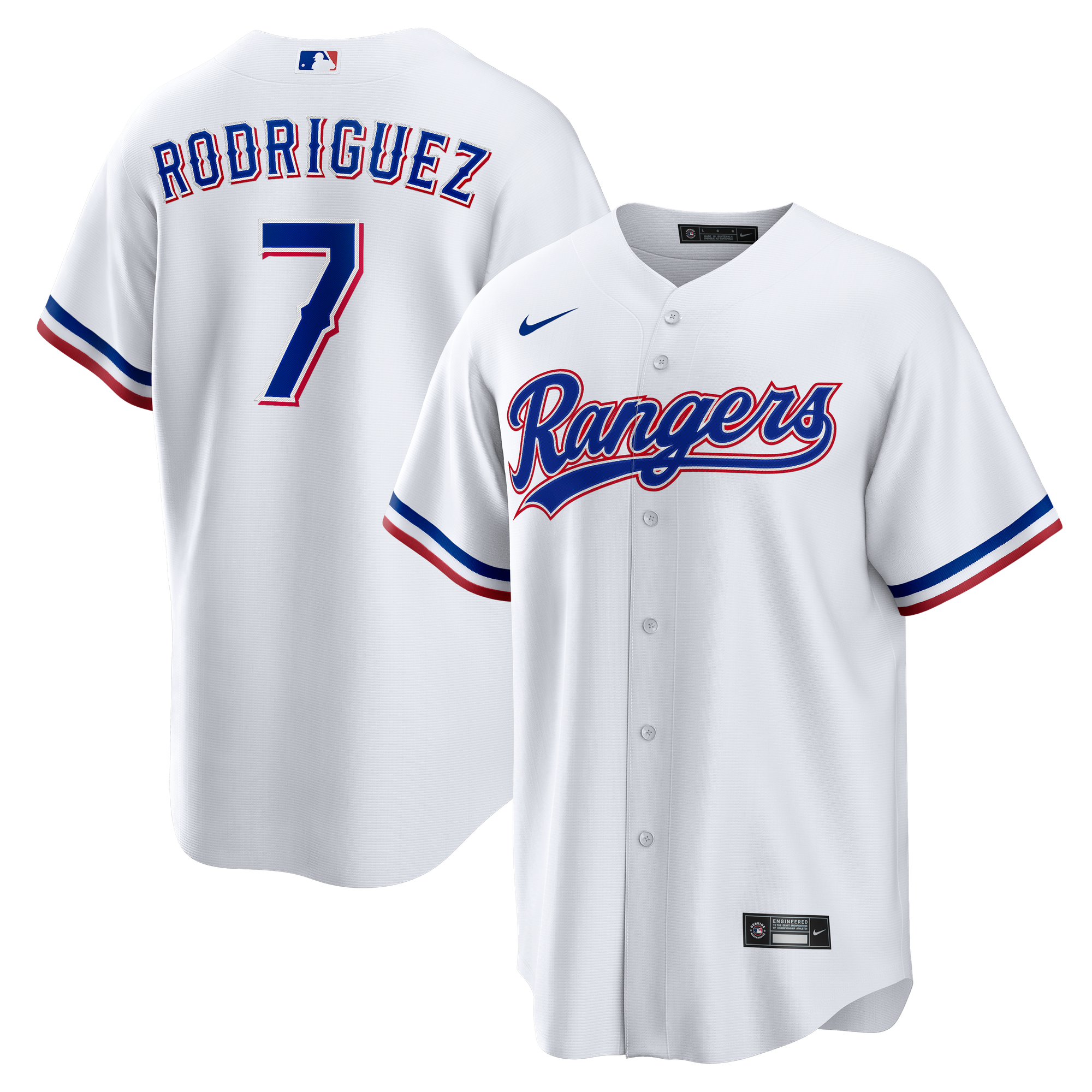 Youth Ivan Rodriguez Texas Rangers White Retired Home Jers - Texas Rangers Jersey