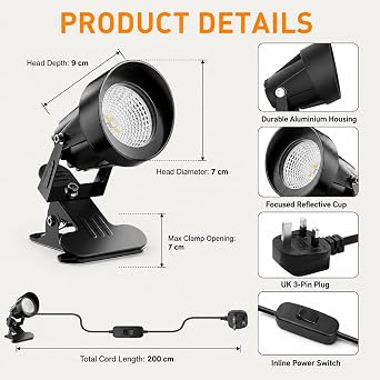 Smart Multi-Colour Ambient Clip Spotlights with Remote Control (Twin Pack)