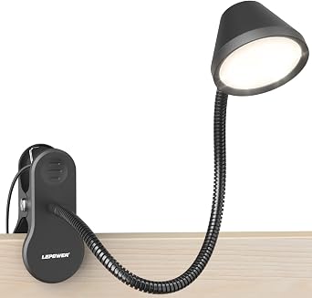 Somno Amber Glow Bedside Clip Light – RG0 Eye-Caring Night Reading Lamp (Black)