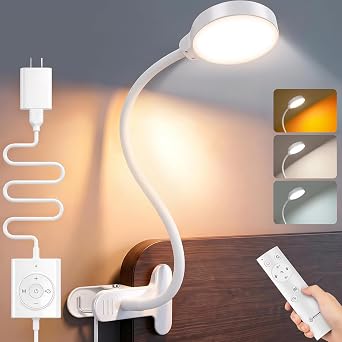 High-CRI 36-LED Bedside Task Lamp – Wireless Remote & UK 3-Pin Adapter