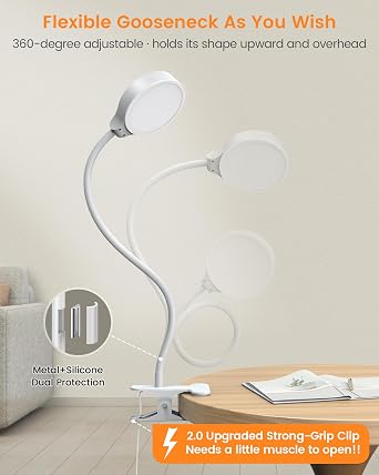 Flexible 36-LED Gooseneck Reading Lamp – UK Plug (Pure White)