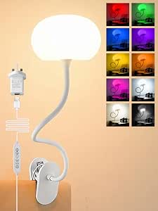 Aura RGB Bedside Clip-On Night Light – 10-Colour Ambient Reading Lamp