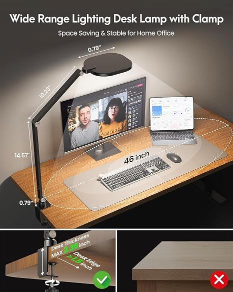 High-CRI LED Studio Task Lamp – Precision C-Clamp & Wireless Remote