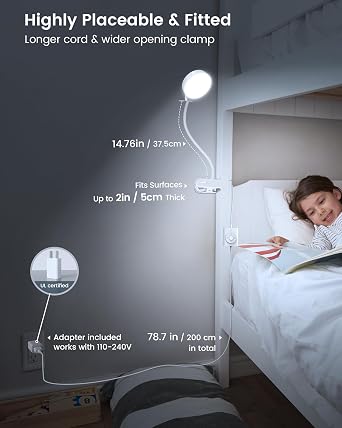 Flexible 36-LED Gooseneck Reading Lamp – UK Plug (Pure White)