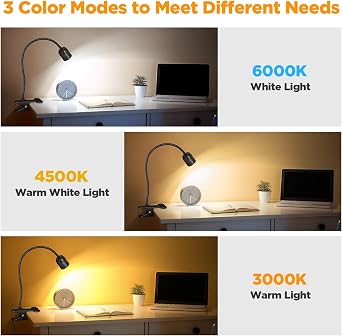 Bedside Book Reading Clip Lights – 360° Flexible USB Lamps (Twin Pack)
