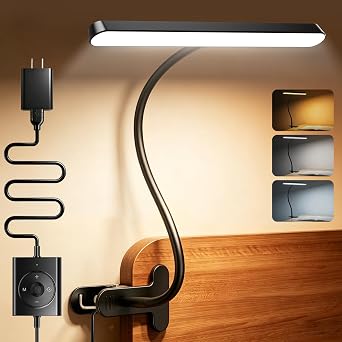 Wide-Beam 57-LED Reading Clip Light – Multi-Tone Eye-Caring Bedside Lamp