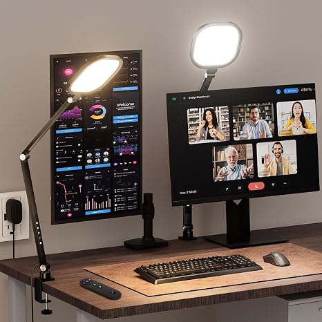 Studio Pro LED Desk Lamp with C-Clamp & Remote Control (Set of 2)