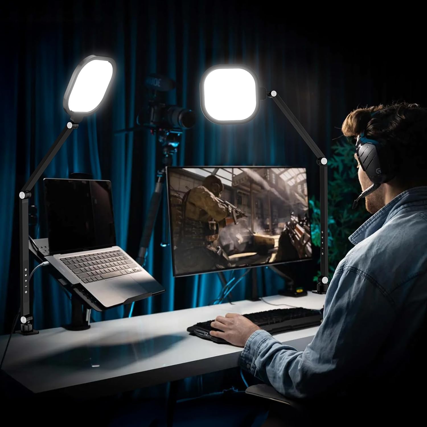 Studio Pro LED Desk Lamp with C-Clamp & Remote Control (Set of 2)
