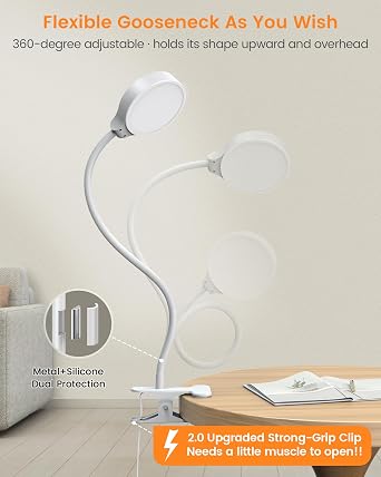 High-CRI 36-LED Bedside Task Lamp – Wireless Remote & UK 3-Pin Adapter