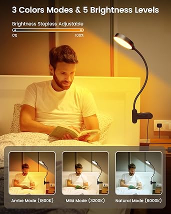 Flexible 36-LED Gooseneck Reading Lamp – UK Plug (Classic Black)