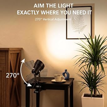 Warm White Architectural Clip-On Spotlights – UK 3-Pin Plug (Twin Pack)