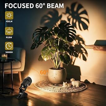 Smart Multi-Colour Ambient Clip Spotlights with Remote Control (Twin Pack)