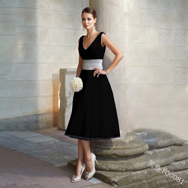 Solid V-Neck Sleeveless A-Line Midi Dress