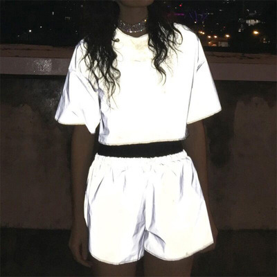 Reflective Short-Sleeve Crewneck T-Shirt