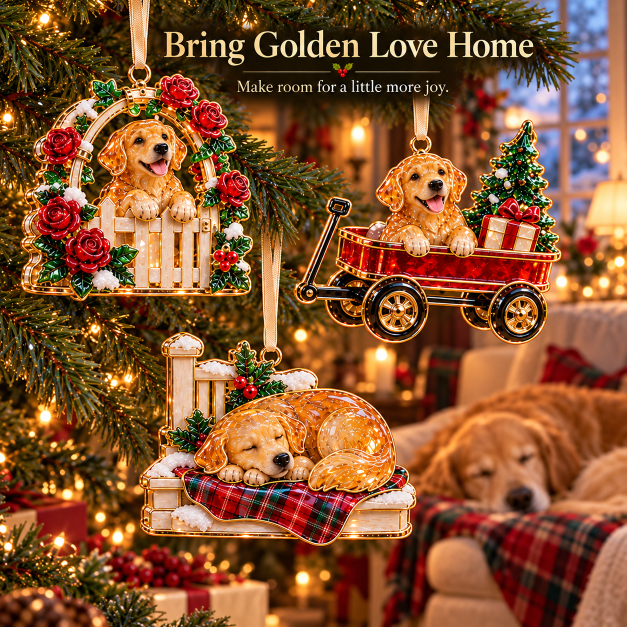 Golden Retriever Christmas Ornaments – 6 Heartwarming Holiday Designs for Dog Lovers