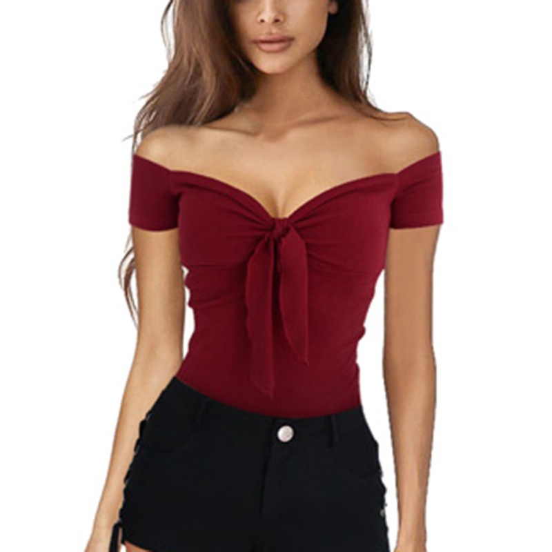 Women's V-Neck Slim Fit Short Sleeve T-Shirt