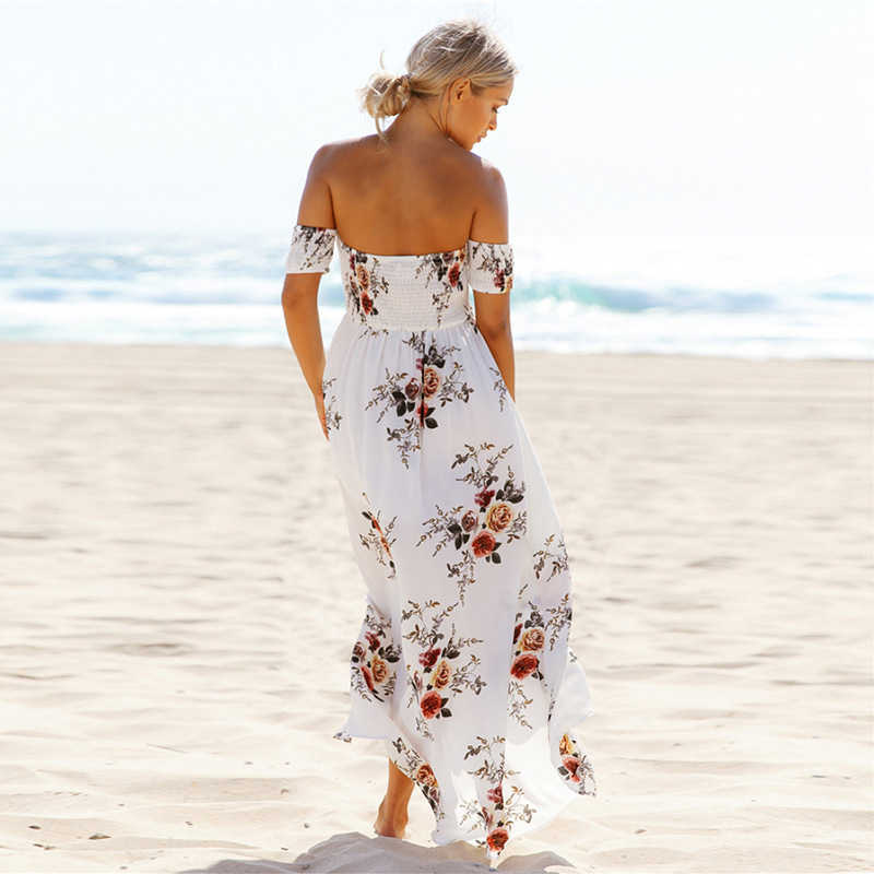 Elegant Slimming Summer Midi Dress with Sweetheart Neckline and Puff Sleeves