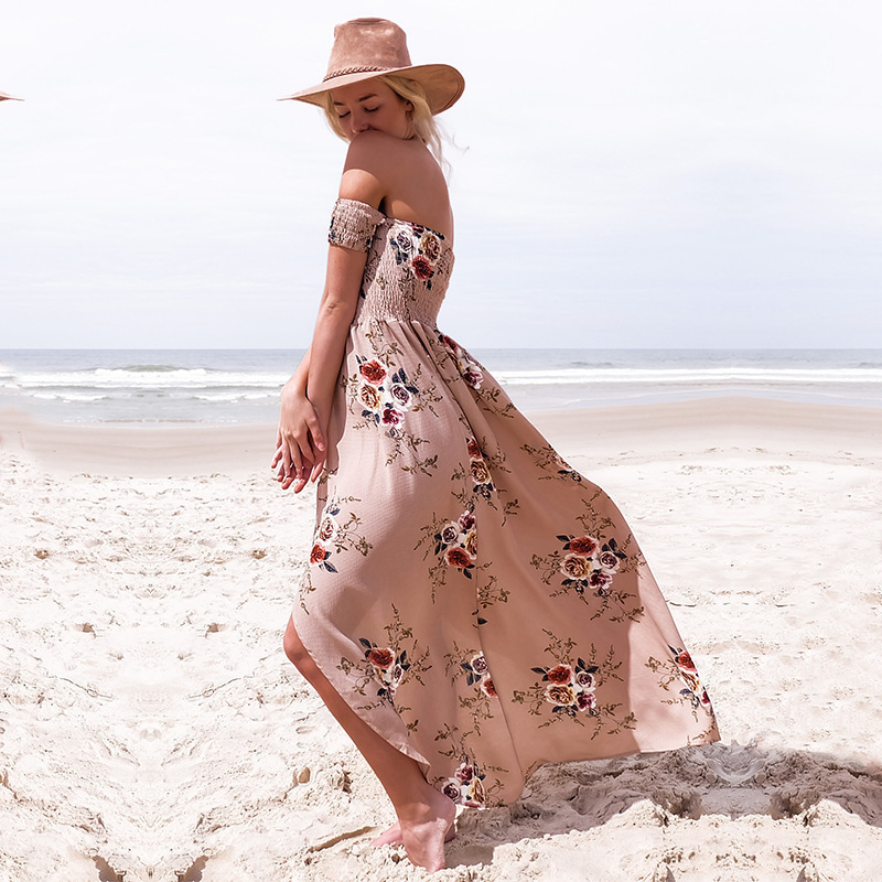 Elegant Slimming Summer Midi Dress with Sweetheart Neckline and Puff Sleeves