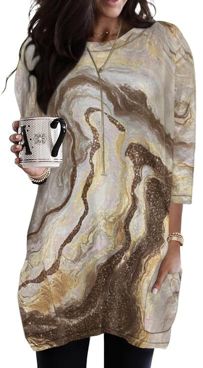 Women's Minimalist Printed Long Sleeve Top