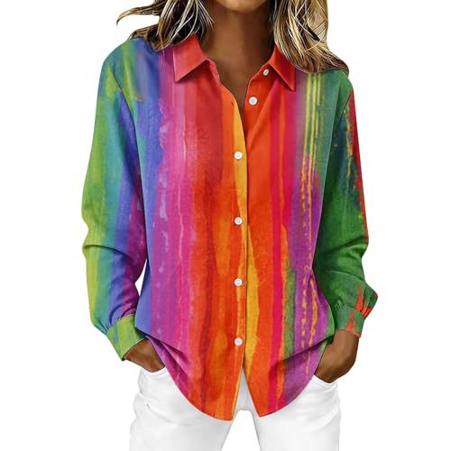 Women's Colorful Plaid Print Long Sleeve Blouse