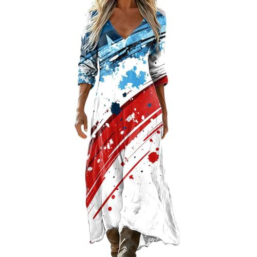 Women's Striped Floral Print Ruched Midi Dress