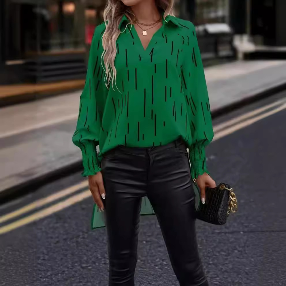 Women's Striped Long Sleeve Shirt Casual Loose Fit