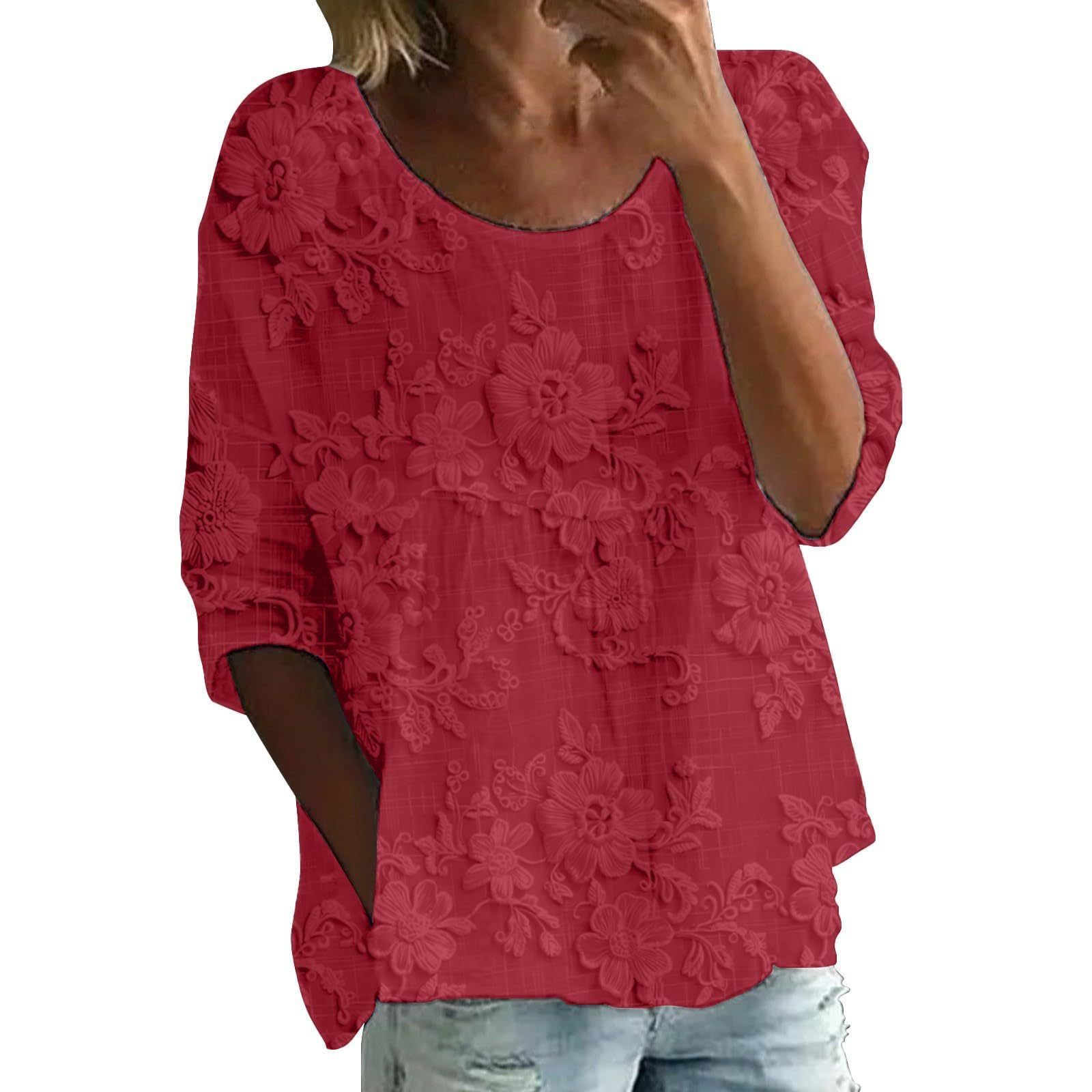 Summer Solid Print Round Neck Half-Sleeve Top