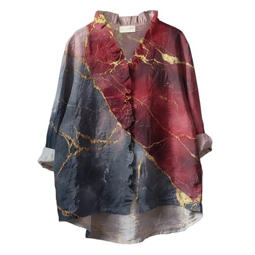 Women's Floral Daisy Print Long Sleeve Blouse