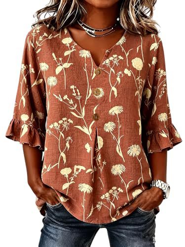 Women's Floral Print Half-Sleeve Casual Shirt