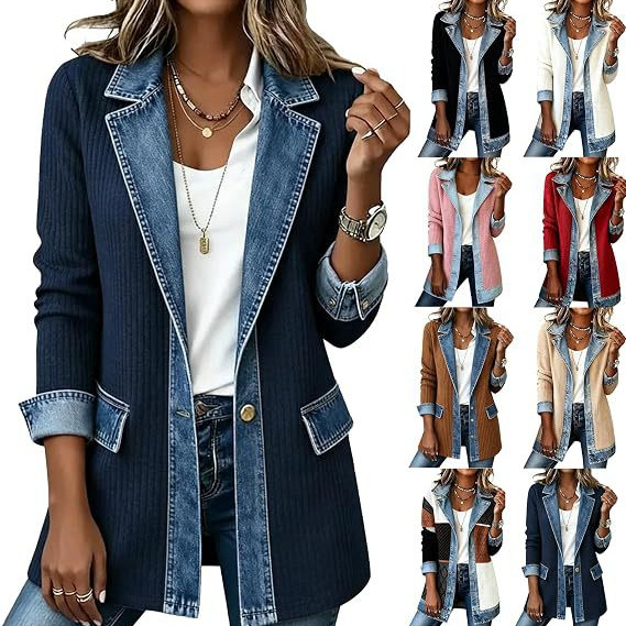Women's Elegant Print Long-Sleeve Button-Front Shirt