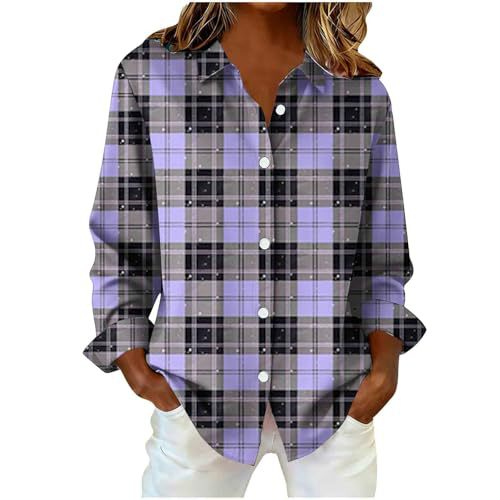 Women's Plaid Print Long Sleeve Shirt
